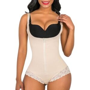 Shaperx Women’s Fajas Open Bust Seamless Compression Bodysuit Shapewear